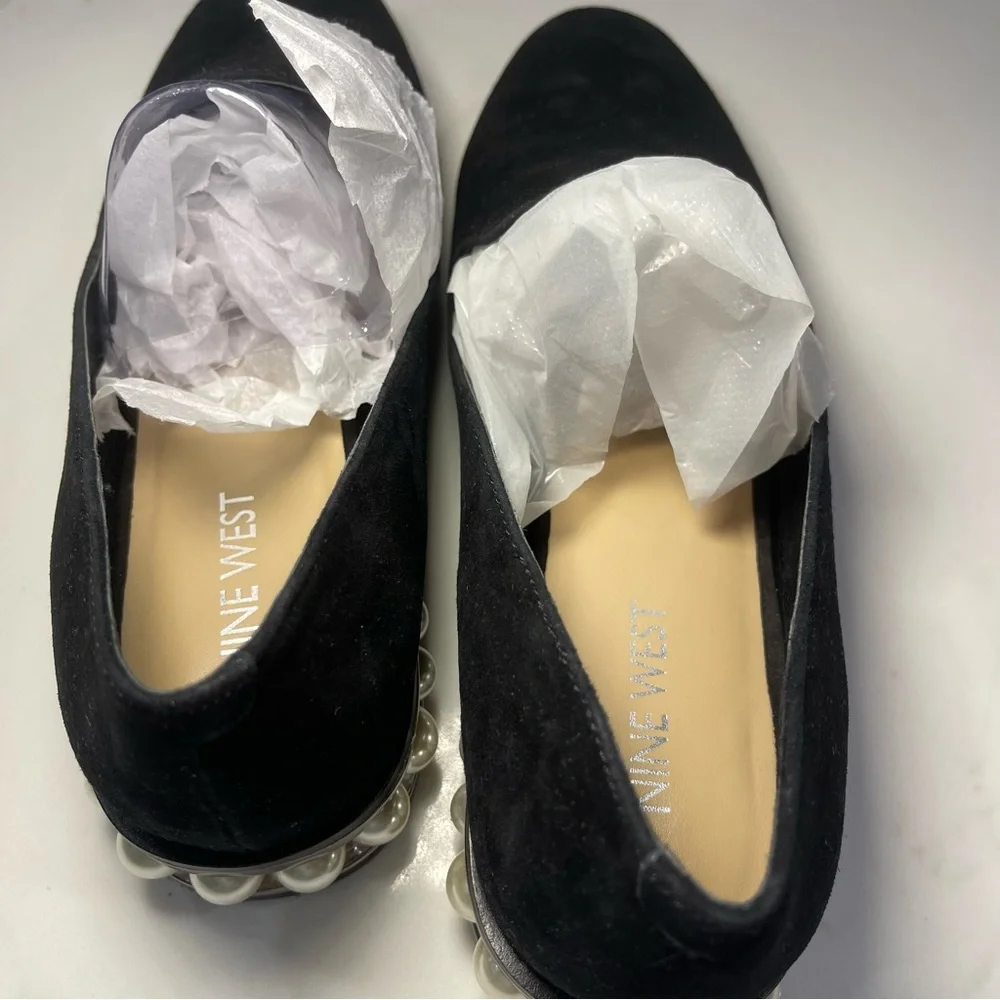 Nine West Black Loafers with Pearl Accent - Picture 15 of 15